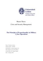 The Principle of Proportionality in Military Cyber Operations