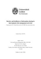 Barriers and facilitators of information sharing in interregional crisis management networks