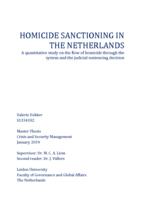 Homicide Sanctioning in The Netherlands