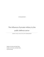 The influence of private military to the public defense sector
