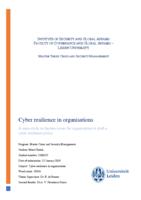 Cyber resilience in organisations