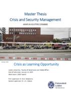 Crisis as Learning Opportunity