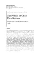 The Pitfalls of Crisis Coordination