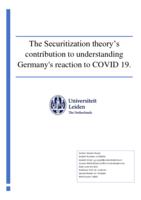 The Securitization theory’s  contribution to understanding  Germany's reaction to COVID 19