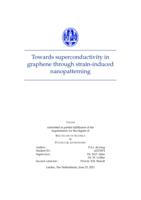 Towards superconductivity in graphene through strain-induced nanopatterning