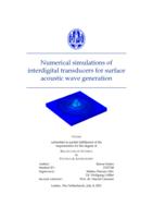 Numerical simulations of interdigital transducers for surface acoustic wave generation