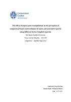 The effect of empty pause manipulations on the perception of competency-based trustworthiness of native and non-native speech; using different levels of implied expertise