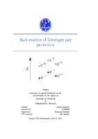 Back reaction of Schwinger pair production
