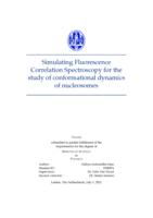 Simulating Fluorescence Correlation Spectroscopy for the study of conformational dynamics of nucleosomes