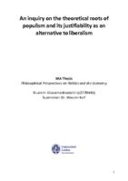 An inquiry on the theoretical roots of populism and its justifiability as an alternative to liberalism