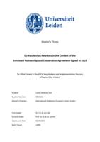 EU-Kazakhstan Relations in the Context of the Enhanced Partnership and Cooperation Agreement Signed in 2015