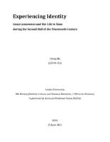 Experiencing Identity: Anna Leonowens and Her Life in Siam during the Second Half of the Nineteenth Century