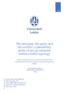 The principal, the agent, and the conflict: a plausibility probe of pro-government militia conflict typology