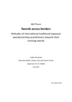 Swords across borders: Attitudes of international traditional Japanese swordsmanship practitioners towards their training swords