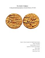The Abode of Afghans: Creating and maintaining legitimacy in Durrānī Peshawar, 1747-1834