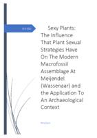 Sexy Plants: The Influence That Plant Sexual Strategies Have On The Modern Macrofossil Assemblage At Meijendel (Wassenaar) and the Application To An Archaeological Context