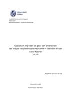 'Overal om mij heen de geur van amandelen'. Een analyse van (heterotopische) ruimte in Gebroken Wit van Astrid Roemer