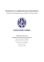 The Barriers to Canadian Electoral System Reform