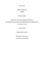 Strategic Reactions on Migration and Integration Policies by Established Parties - a Case Study of Germany