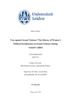 Vote against Sexual Violence? The History of Women’s Political Socialization on Sexual Violence during Armed Conflict