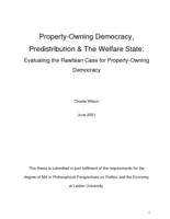 Property-Owning Democracy, Predistribution & The Welfare State