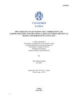 The Narrative of Secession and a Third Entity: De-Europeanization and the Critical Role of Ethnic Identity in  Bosnia and Herzegovina since 2015