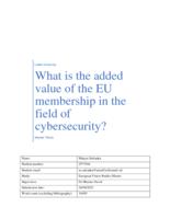 What is the added value of the EU membership in the field of cybersecurity?