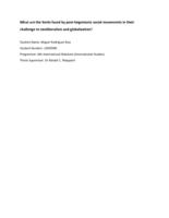 What are the limits faced by post-hegemonic social movements in their challenge to neoliberalism and globalization?