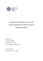 The impact of the migrant crisis on EASO: A study of agencification within the agency’s Management Board