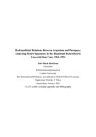 Hydropolitical Relations Between Argentina and Paraguay