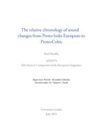 The relative chronology of sound changes from Proto-Indo-European to Proto-Celtic