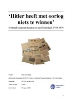 'Hitler heeft met oorlog niets te winnen.'