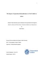 The Impact of Agricultural Intensification on Civil Conflict in Africa