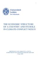 The economic structure of a country and its role in climate-conflict nexus