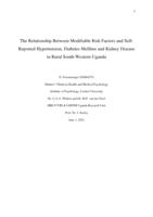 The Relationship Between Modifiable Risk Factors and Self-Reported Hypertension, Diabetes Mellitus and Kidney Disease in Rural South-Western Uganda