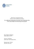 Do certification mechanisms prevent the trade of minerals in the Great Lakes Region from financing armed groups?