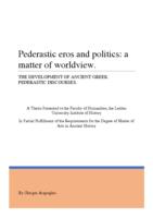 Pederastic eros and politics: a matter of worldview.