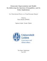 Democratic Representation and Health: Re-Addressing the Question of Inequalities, and Its Policy Implications