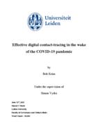 Effective digital contact-tracing in the wake of the COVID-19 pandemic