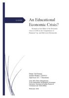 An Educational Economic Crisis?