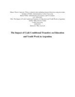 The Impact of Cash Conditional Transfers on Education and Youth Work in Argentina