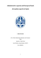 Administrative capacity and European Funds absorption capacity in Spain