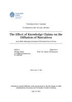The Effect of Knowledge Claims on the Diffusion of Narratives