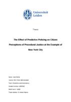The Effect of Predictive Policing on Citizen  Perceptions of Procedural Justice at the Example of New York City