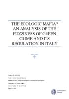 The ecologic mafia? An analysis of the fuzziness of green crime and its regulation in Italy