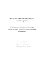 The dynamics and obstacles of Sino-Japanese economic cooperation