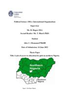 Lack of access to education for girls in northern Nigeria.