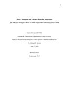 Media Consumption and Tolerance Regarding Immigration: The Influence of Negative Media on Public Opinion Towards Immigration in 2015