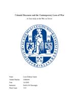 Colonial Discourse and the Contemporary Laws of War