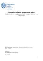 Dynamics in Dutch immigration policy
